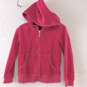 Juicy Couture pink velour Hoodie girls 4/5 sweatshirt Black Label